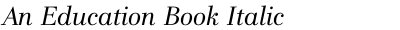 An Education Book Italic